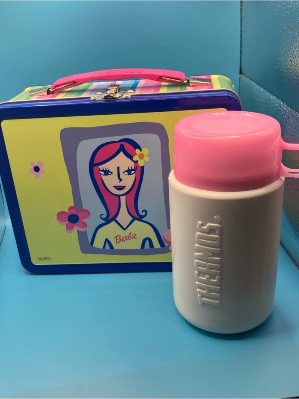 Thermos Barbie Pink & White Insulated Food Jar